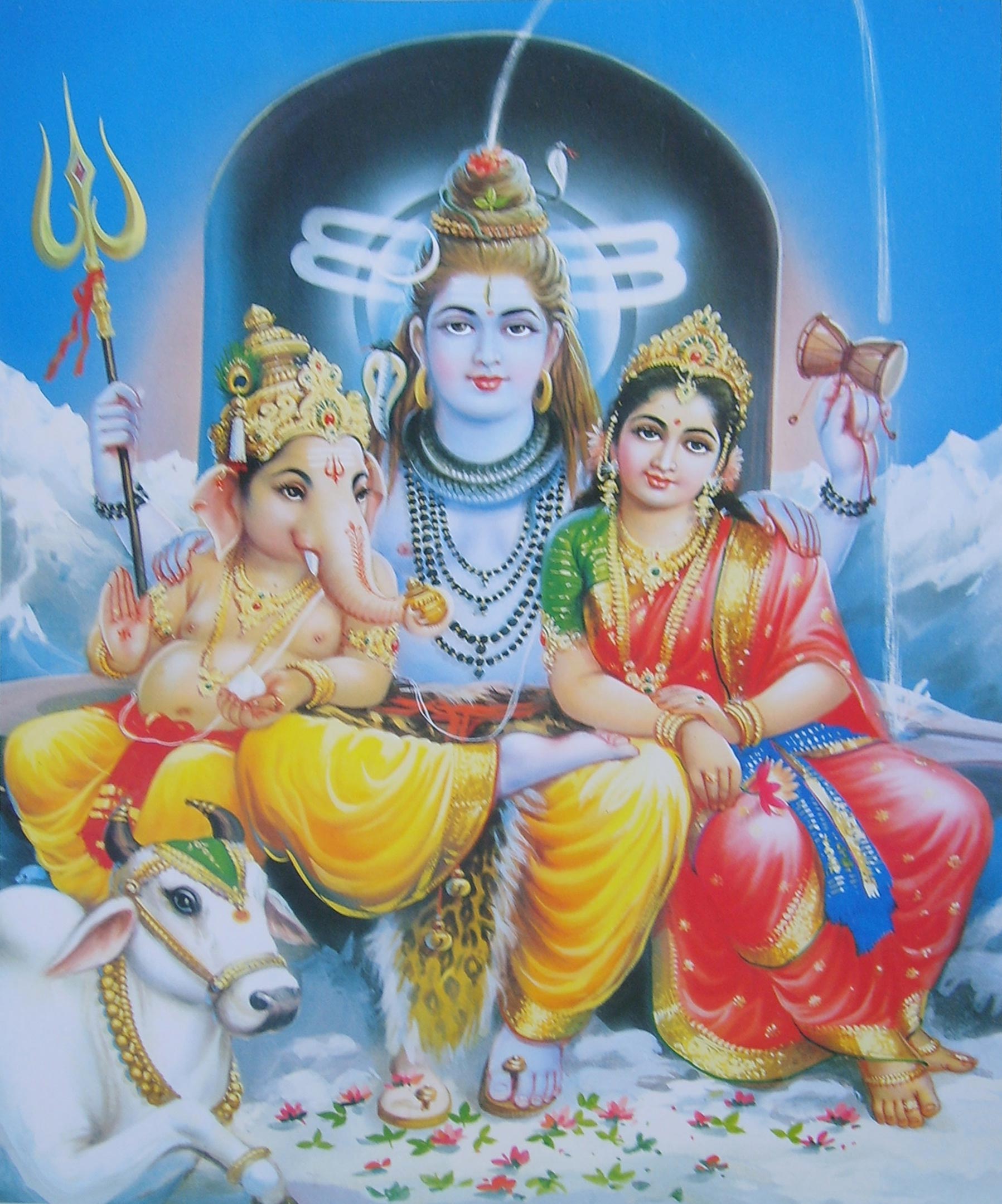 Ganesha, Shiva e Parvati